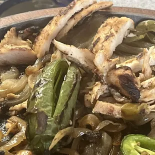 Actually grilled chicken breast for the fajitas! Can&apos;t wait to try the beef next time.