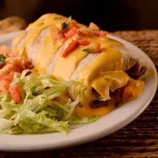 a plate of mexican food