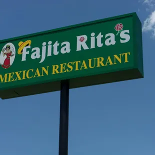 Fajita Rita's Sign