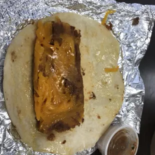 Chorizo, Bean, and Cheese