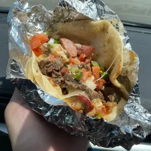 the Fajita Special taco with beef. goes so hard