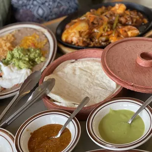 Fajitas and asked for some hotter salsas.