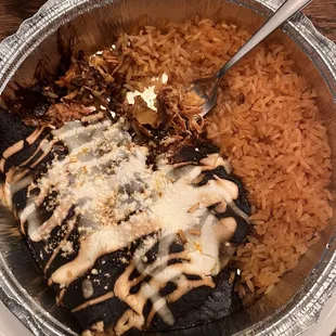 Enchiladas de mole. AMAZING