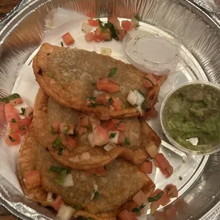 One beef empanada missing bc I ate it before the photo lol. VERY GOOD.