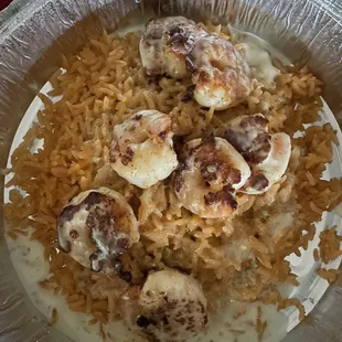 Camarones con arroz (shrimp with rice)