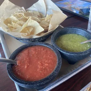 Chips and salsa- we added a verde salsa