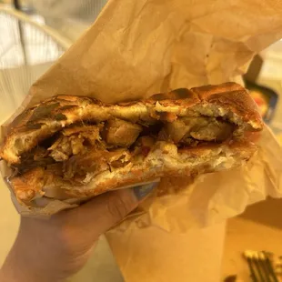 Pork belly grilled cheese sando