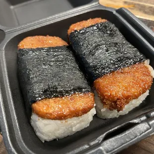 Crispy spam musubi