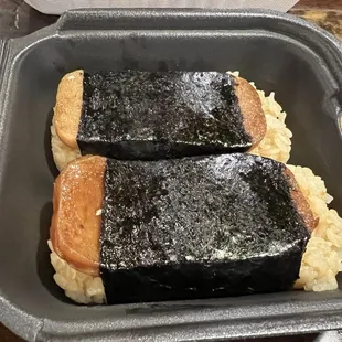 Crunchy Spam Musubis