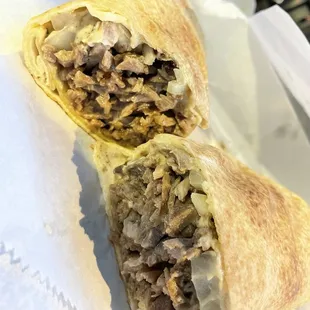 Beef shawarma sandwich