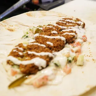 Falafel sandwich in the works...who&apos;s hungry??