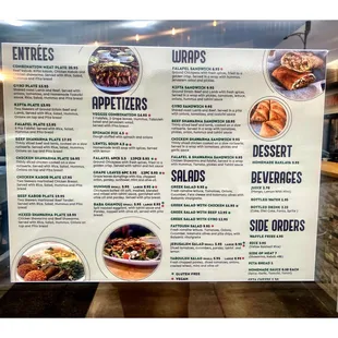 Menu @ Falafel &amp; Grill.Small Corner Plaza Montrose/Clark.Mediterranean/Middle East Street Food. Nice Service &amp; Food.Cool.