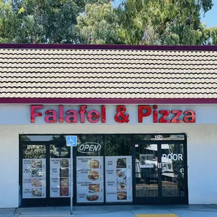 the front of the restaurant