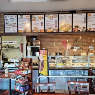 Order counter and menu