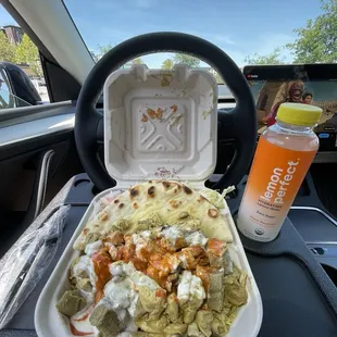 NYC Chicken and Beef Gyro Combo over Rice