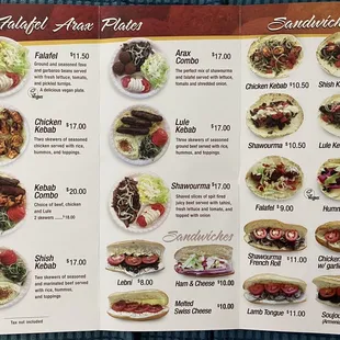 Latest menu