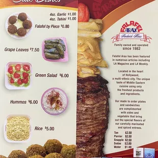 Latest menu