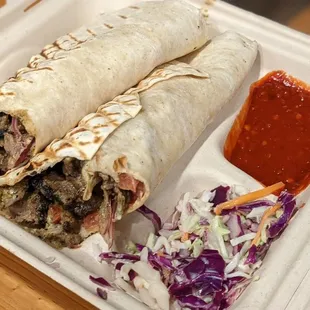 Lamb and Beef shawarma Wrap