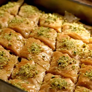 Must Try Our Homemade Fresh From the Oven Baklava filled with natural ingredients Pistachio