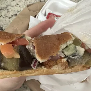 Fried Veggie Sandwich Combo