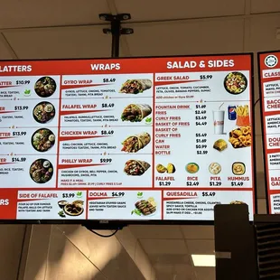 Menu // platters, wraps, salads and sides