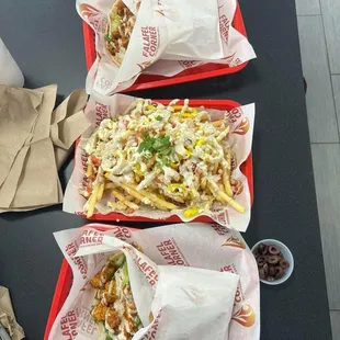 Chicken Pita wrap with there Greek Fries oh so good