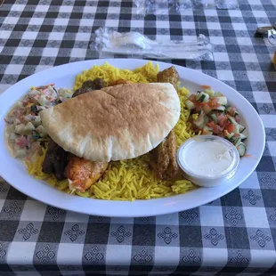  plate of food on a table