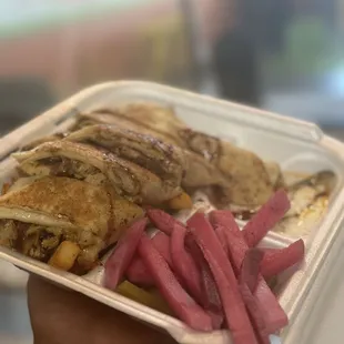 The Arabic Chicken Shawarma Wrap is amazing here