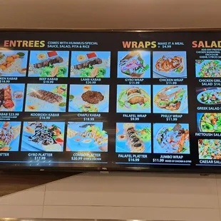 Menu as of 1/4/24