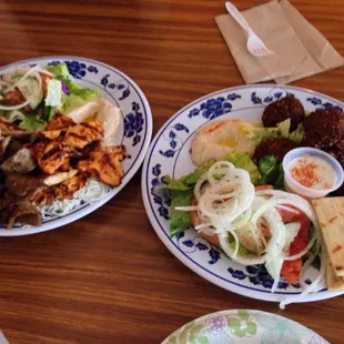 Combo &amp; Felafel platters