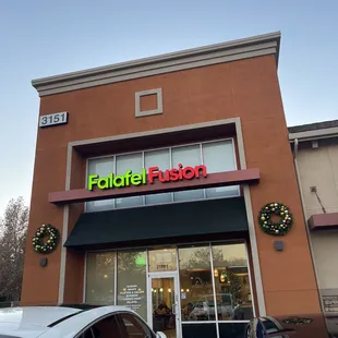 the front of the restaurant