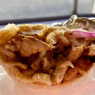 Inside of Chicken Shawarma