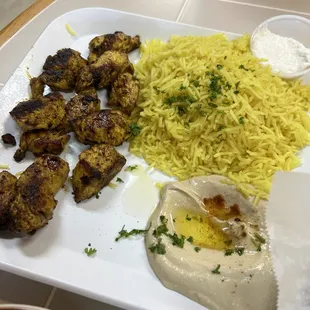 Chicken kebab entree