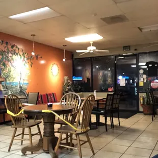 Restaurant with spaced tables