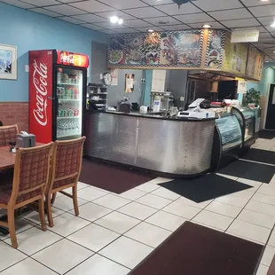 the inside of a restaurant