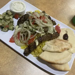 a plate of food on a table
