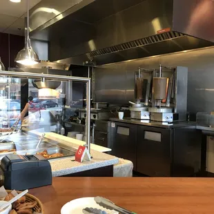 the kitchen of a restaurant