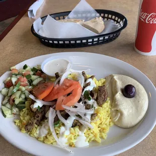 Lamb shawarma plate.   Very good!
