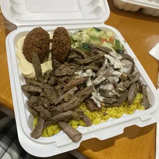 Beef-Lamb Shawarma Plate