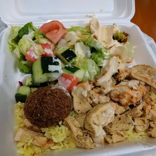 Chicken shawarma plate