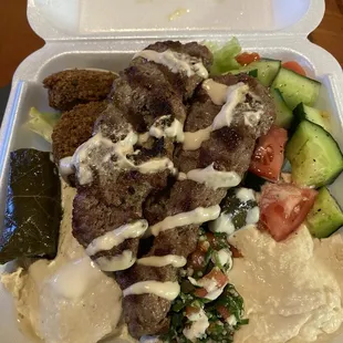 Veggie Combo Plate with Kafta
