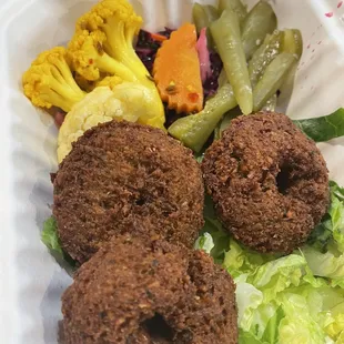 Falafel to go.