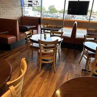 Nice dining room inside and another outside