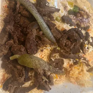 Meat was dry, nasty, vinegar taste, strange texture...