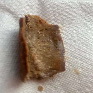 Beef Shawarma Sandwich side was grey other side brown leather texture...