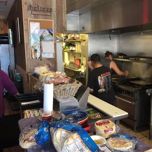 Waiting on my Eggplant Pita Wrap