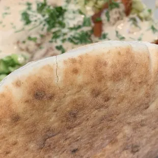 Pita Bread - warm and fluffy!  Great for stuffing to make a pita sandwich.