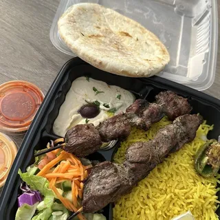 Lamb Kabab Rice Plate