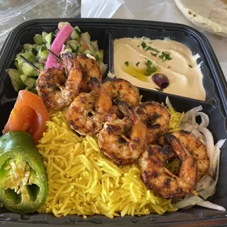 Shrimp Kabab Rice Plate