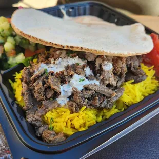 Lamb/Beef Shawarma Rice Plate